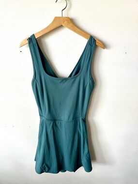 Teal Scoop-Neck Active Dress